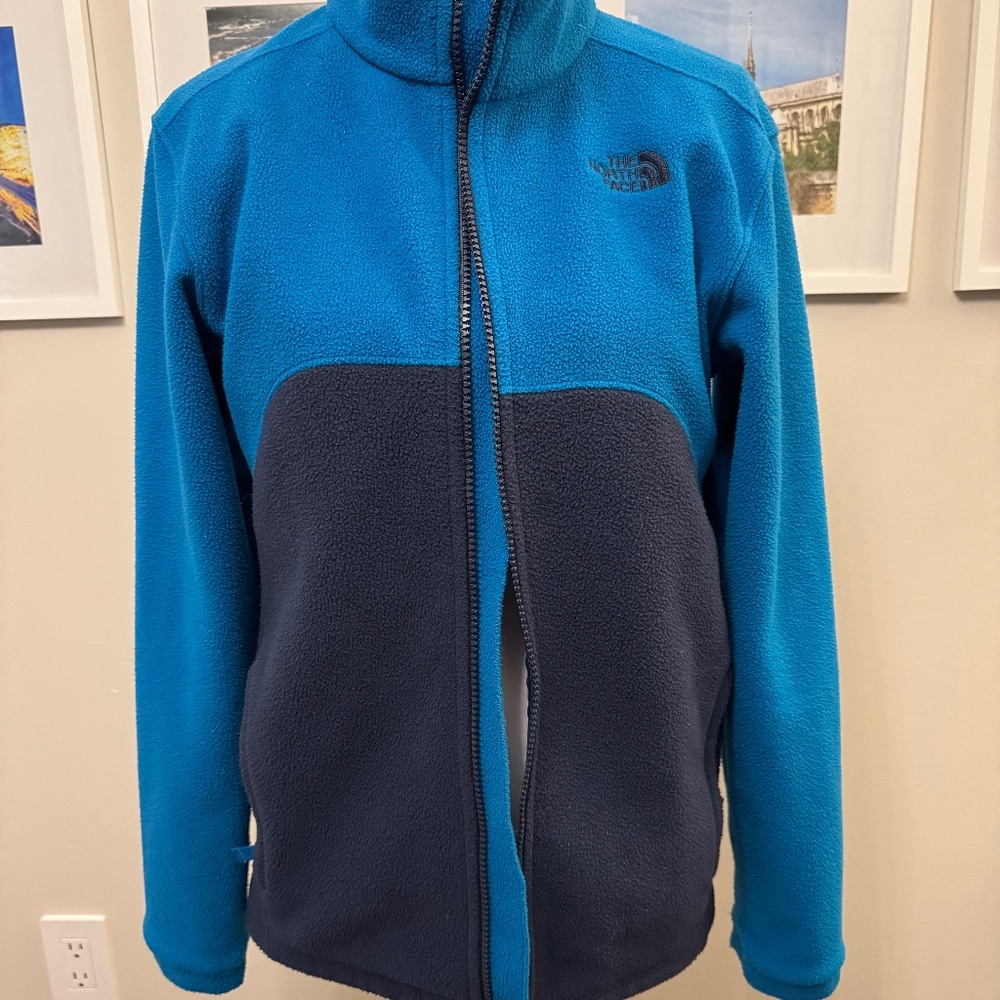 Boys Size L (14-16) THE NORTH FACE Fleece Jacket Blue